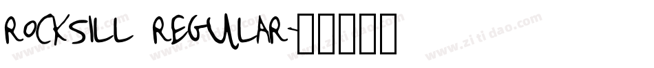 rocksill regular字体转换